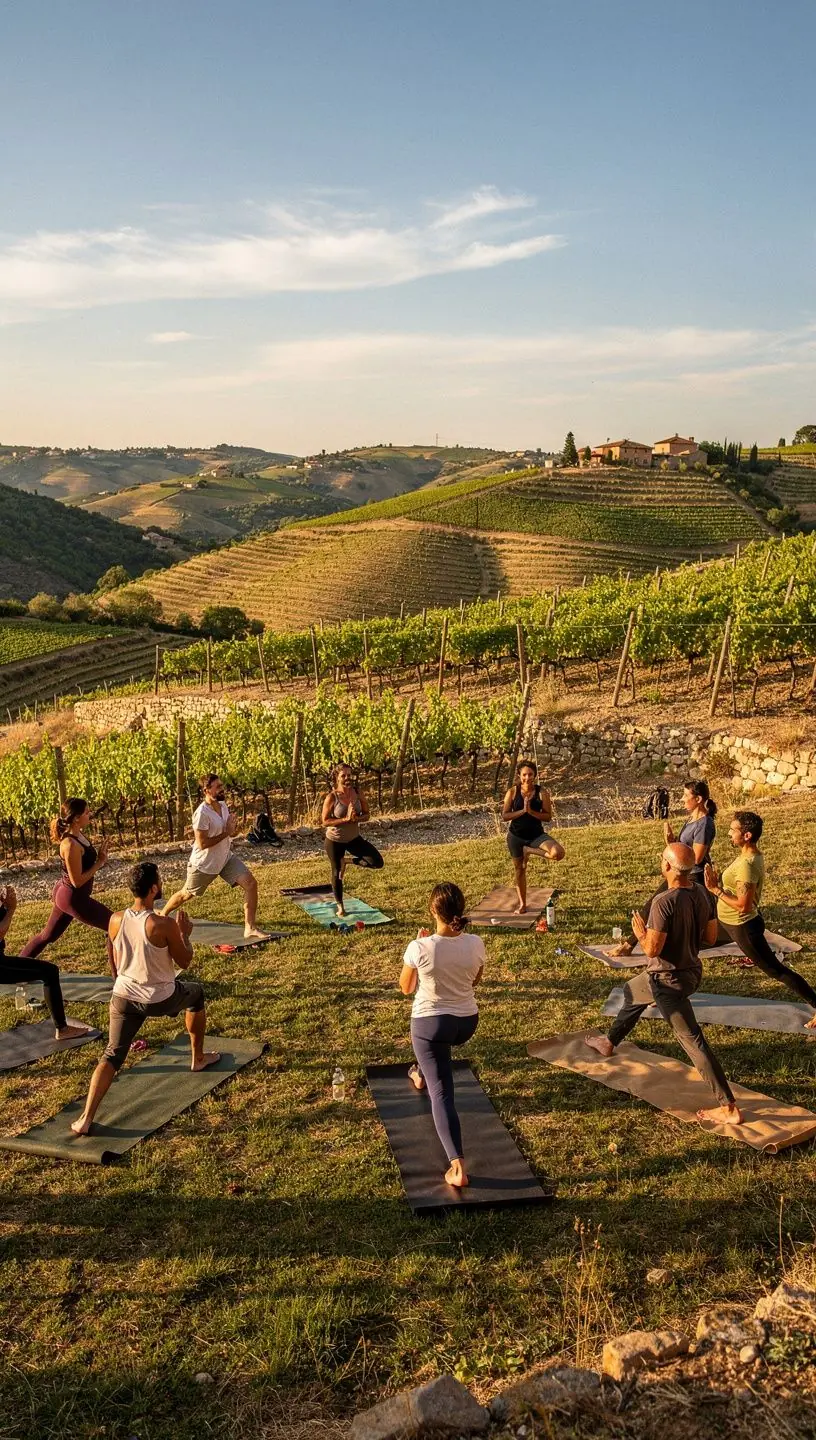 Vista lateral de una persona ejecutando una postura de equilibrio sobre una pierna en una colchoneta.